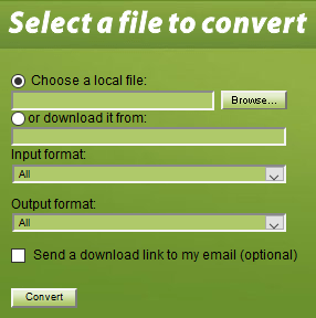 Convertfiles, Dateien konvertieren