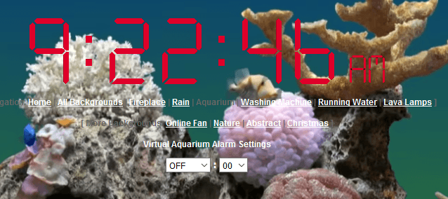 Uhr im Aquarium-Design