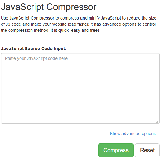 Javascript-Dateien komprimieren