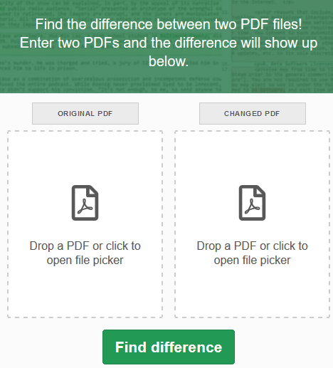 Vergleich von 2 PDF-Dateien