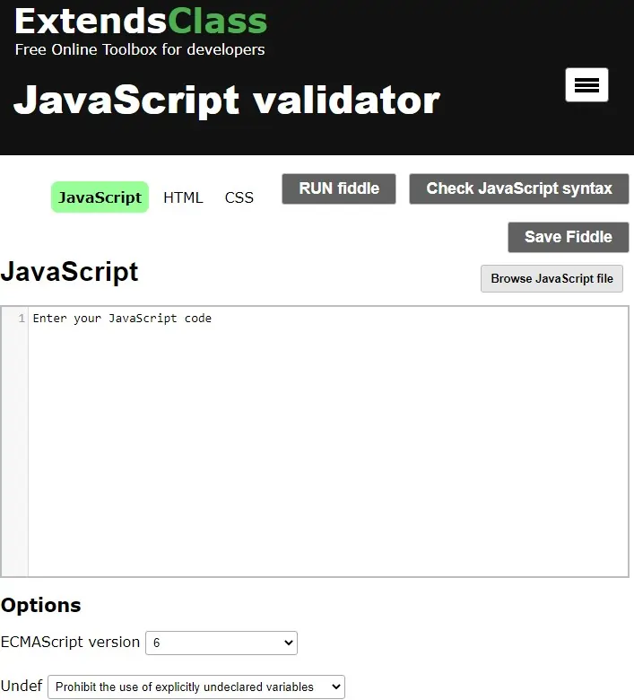 JavaScript Validator