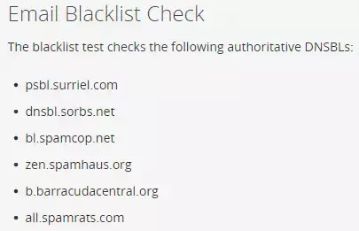 DNS Blacklist (DNSBL) Test