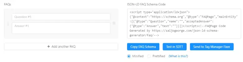 FAQPage JSON-LD Schema Generator