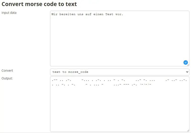 Morsen - Morsecode umsetzen